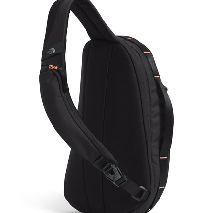 THE NORTH FACE Bandolera Isabella para Mujer - Sin PFAS, Tnf Black Light Heather/Burnt Coral Metallic-npf, Talla Única, Bandolera Isabella | Bolso Bandolera Fino con Compartimento Principal Grande, Resistente al Agua