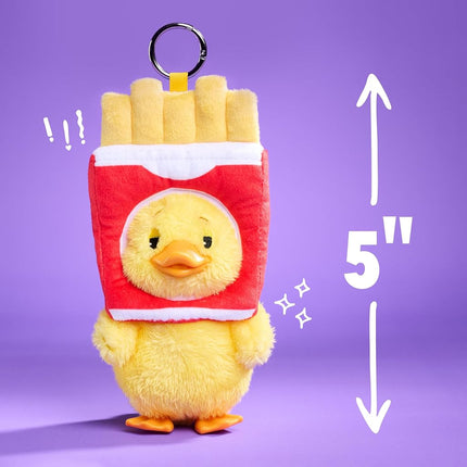 Just Play HAPPY HAUL Duckalooz Snack Quack Clip-On Plush Duck Assortment, Plush Duck Clip-On Blind Box Collectible Toy with Removable Costume, 13 cm Stuffed Toy, Short-Run Drop, Ages 8 and up