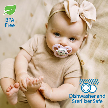 Dr. Brown's Advantage Baby Pacifier, Fully Symmetrical Soother with Soft Silicone Bulb, Scooter Squirrel, 6-18m, BPA Free, 2 Pack