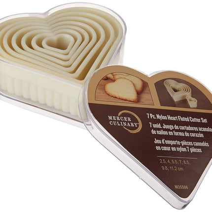 (Heart Fluted) - Mercer Culinary 7-Piece Heart Flu