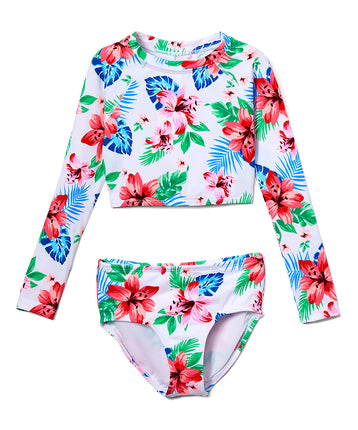 Kanu Surf Girls' Long Sleeve Rashguard UPF 50+ Two