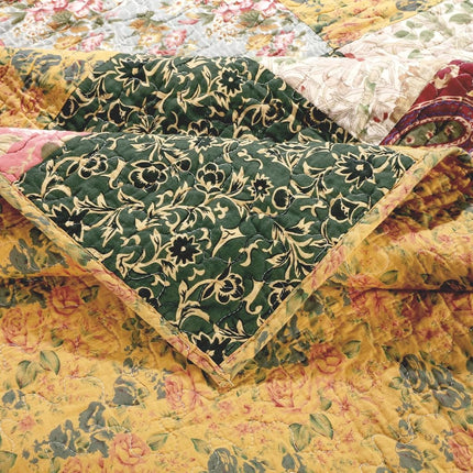 Greenland Home Antique Chic Quilted Patchwork Throw, 50" x 60", Multicolor