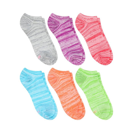 Hanes Women's Lightweight Breathable Super No Show Socks 6 Pair Pack Casual, Assorted Color, 7-11 UK