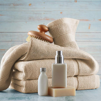 Hearth & Harbor Bath Mat Towels - 100% Ring Spun Cotton Luxury Towels - Ultra Soft & Highly Absorbent, Bathroom Towels, Floor Mat - Cream