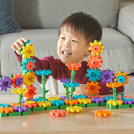 Learning Resources GardenGears Building Set, Ages 4+, Creative Gear Building Toy, Build a Colourful Spinning Garden While Developing Thinking and Fine Motor Skills