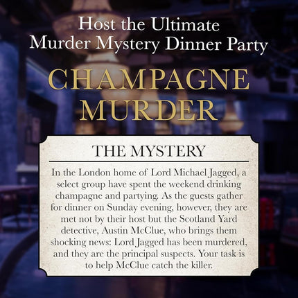 University Games 33217 The Champagne Murder Mystery Party Lord Michael Game, Black, One Size