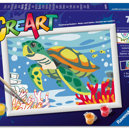 Ravensburger Creart Sea Turtle Paint by Numbers Kit for Children