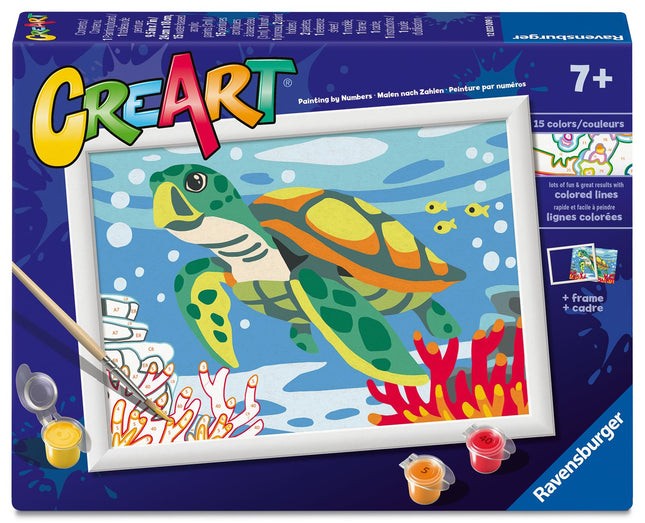 Ravensburger Creart Sea Turtle Paint by Numbers Kit for Children