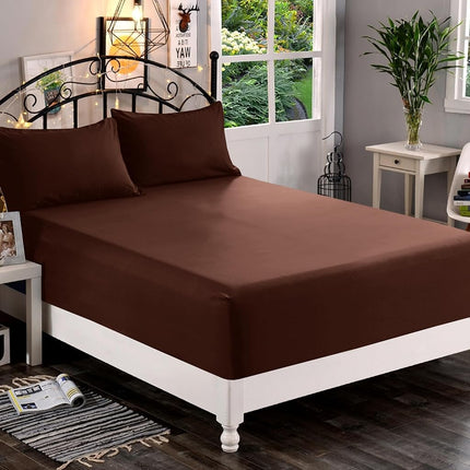 Elegant Comfort 1500 Premium Quality Fitted Sheet Ultra Soft 18-24 Inch Extra Deep Pocket - Single Fitted Sheet for High Mattress - Wrinkle Free with Smart Storage Pockets, Queen, Chocolate Brown