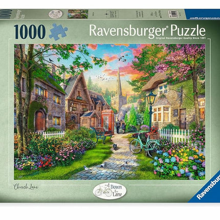 Ravensburger Church Lane Jigsaw Puzzle 1000 Pieces for Adults