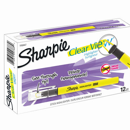 Sharpie Clear View Highlighter Open Stock-Fluoresc