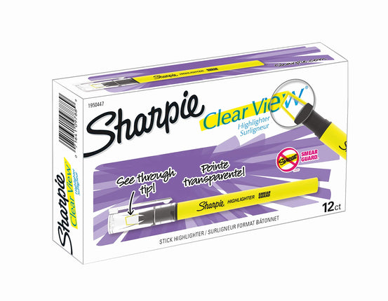 Sharpie Clear View Highlighter Open Stock-Fluoresc