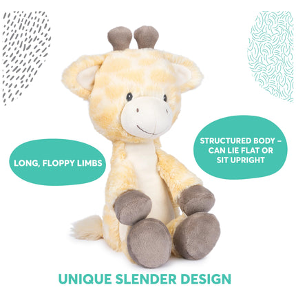 Colección Lil' Luvs de Baby GUND, jirafa Bodi de peluche prémium para bebés, amarillo/marrón, 30 cm