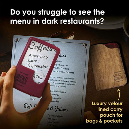 IF Light Up Menu Magnifier - Wine