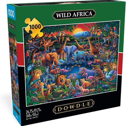 Buffalo Games - Eric Dowdle - Afrique sauvage - Puzzle de 1000 pièces pour adultes - Un puzzle stimulant, parfait pour les soirées jeux - Taille finale : 68 x 50 cm