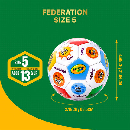 Crayola Official Soccer Ball - Unisex Kids - CRAY82BL Galaxy Size 5