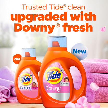 Lessive liquide Tide Plus Boost Ultra Downy, parfum April Fresh, 2,72 L, 65 brassées, avec fraîcheur longue durée