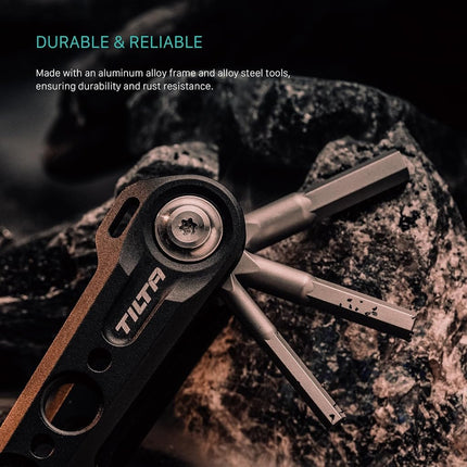 Tilta Multi-Functional Mini Tool Kit | Features Allen Keys and Screw Drivers | Compact & Lightweight | Compatible with Most Cages & Camera Systems (Black) TA-MMT-B