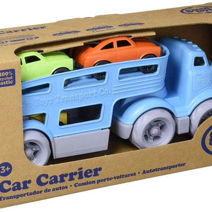 Green Toys Car Carrier, Blue CB - Pretend Play, Motor Skills, Kids Toy Vehicles. No BPA, phthalates, PVC. Dishwasher Safe, Recycled Plastic, Made in USA.