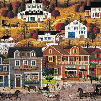 Buffalo Games - Charles Wysocki - Hawk River Hallow - 500 Piece Jigsaw Puzzle Colorful Puzzle for Adults – Precision-Cut Pieces, Beautiful Artwork, and Hours of Relaxing Fun