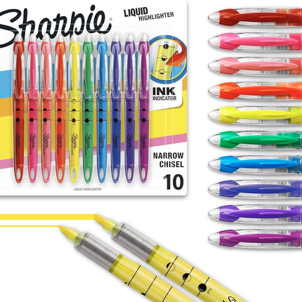 Sharpie Liquid Pen-Style Highlighters-Assorted-10 