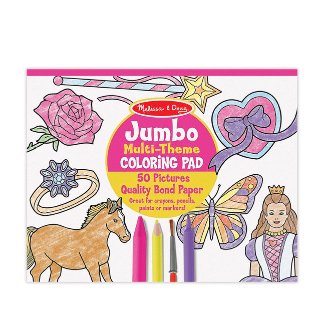 Jumbo Coloring Pad - Pink (11" X 14")