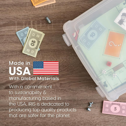 IRIS USA Board Game Storage |Made in USA| Thick Craft Case (2-Pack) - Clear