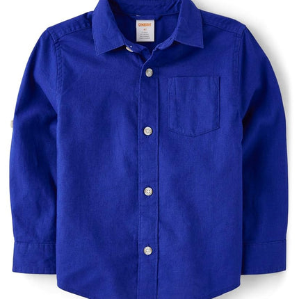 Gymboree,and Toddler Long Sleeve Button Up Shirts,Navy Narrows,2T