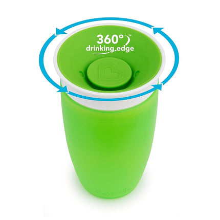 Munchkin� Miracle� 360 Spill Proof Sippy Cups, 24 and 10 Ounce, 2 Pack, Green/White � Toddler and Adult Set
