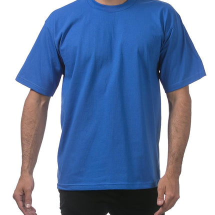 Pro Club Men's 3-Pack Heavyweight Cotton Short Sleeve Crew Neck T-Shirt, Royal Blue, XL