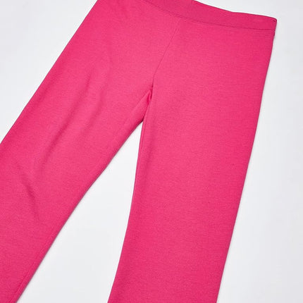 Hanes Big Girls' ComfortSoft EcoSmart Open Bottom Fleece Sweatpant, Amaranth, L