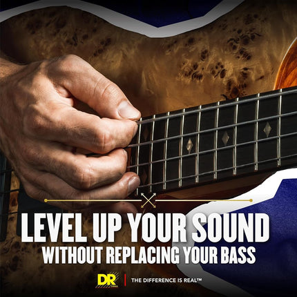 DR PB-45 Strings PURE BLUES™ - Quantum Nickel™ Bass Strings: Medium 45-105, Silver