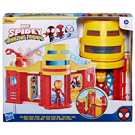 SPIDEY AND HIS AMAZING FRIENDS Marvel Stark Tower Playset with Iron Man Action Figure