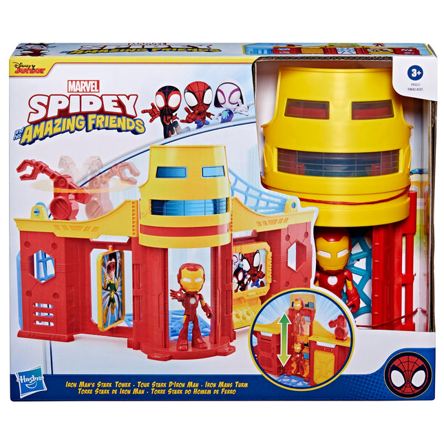 SPIDEY AND HIS AMAZING FRIENDS Marvel Stark Tower Playset with Iron Man Action Figure