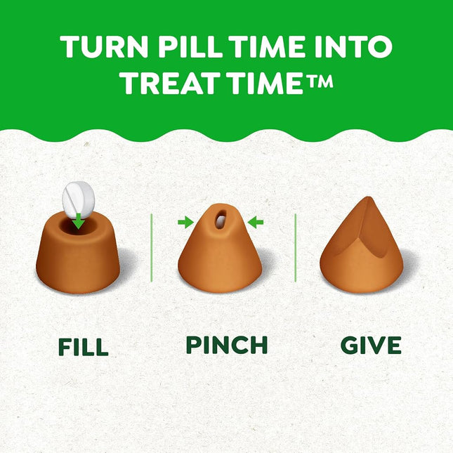 GREENIES PILL POCKETS Capsule Size Natural Dog Treats with Chicken Flavor, (6) 7.9 oz. Packs (180 Treats)