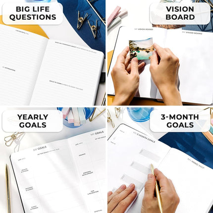 Clever Fox Planner Premium Edition - Luxurious Weekly & Monthly Planner to Increase Productivity and Hit Your Goals - Organizer - Undated, Start Anytime, A5, Lasts 1 Year, Black (Weekly)