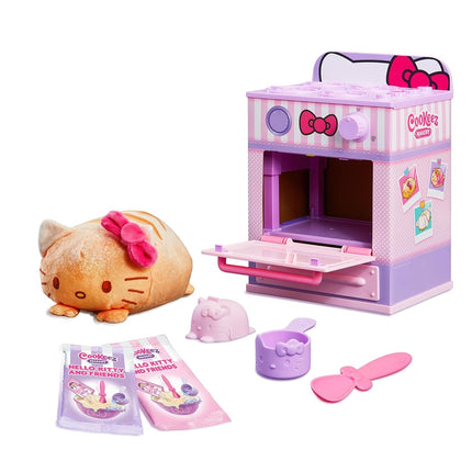 Cookeez Makery Hello Kitty® and Friends Oven. Mix & Make a Plush Best Friend! Place Your Dough in The Oven and Be Amazed When A Warm, Scented, Interactive, Plush Friend Comes Out! Styles May Vary.