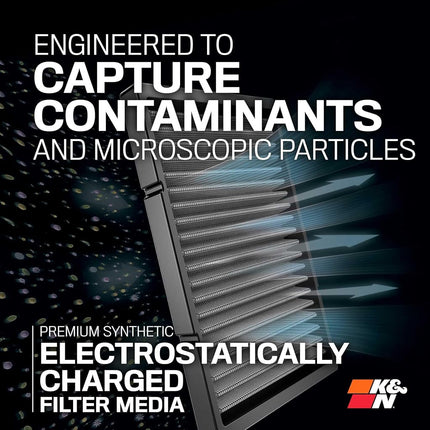 K&N Cabin Air Filter (2 pieces) compatible with Nissan, Suzuki (VF1001)