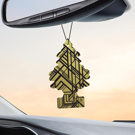 LITTLE TREES Air Fresheners Car Air Freshener. Hanging Tree Provides Long Lasting Scent for Auto or Home. Gold, 24 Air Fresheners