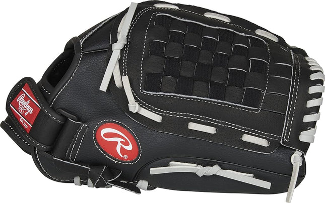 Rawlings Softball Series Glove, Basket Web, 13 inch, Right Hand Throw, Black/Gray, Model:RSB130GB-6/0 13 BSK/NFC