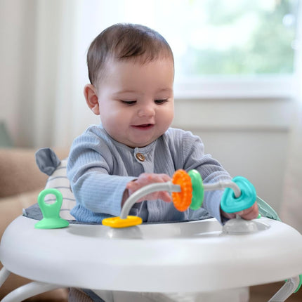 Ingenuity Smooth Strides Activity Walker - Chambray - Developmental Walker - 3 Position heightbar - Toys Included - 6M-12M