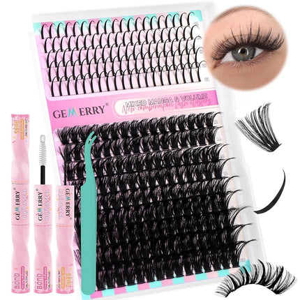 GEMERRY Lash Clusters with Spikes 80D Kit