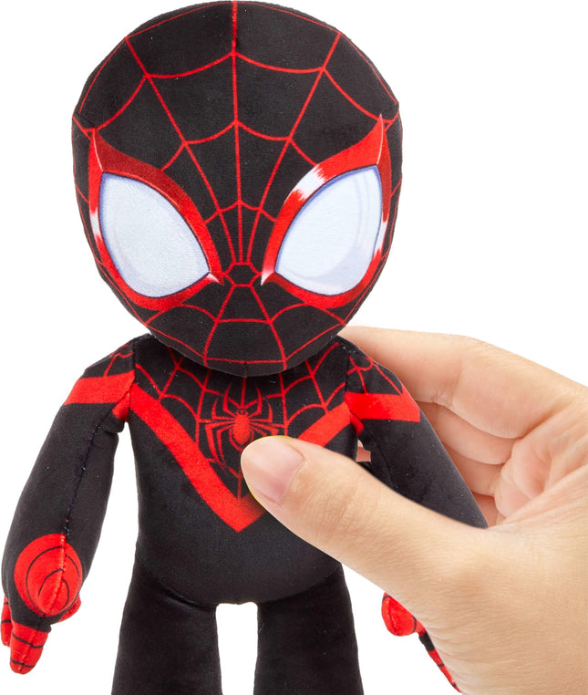 Peluche parlante Mattel Marvel, figura de Miles Morales de 11.75 pulgadas con 10 sonidos y frases