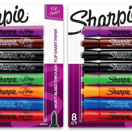 SHARPIE Flipchart Markers Round Tip Assorted Colou