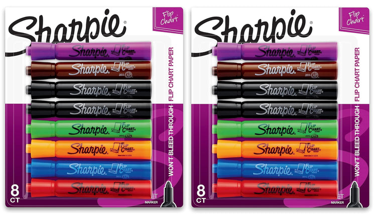 SHARPIE Flipchart Markers Round Tip Assorted Colou
