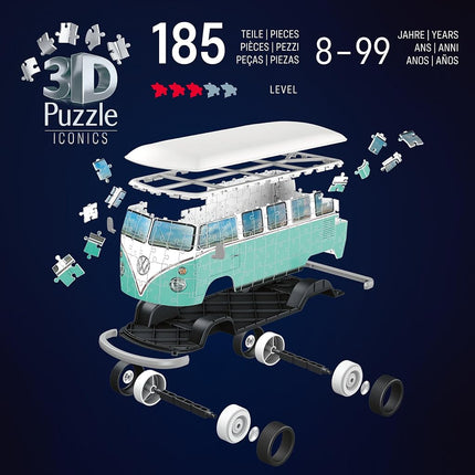 Ravensburger 3D Puzzle Iconics: Volkswagen T1 - Ages 8+