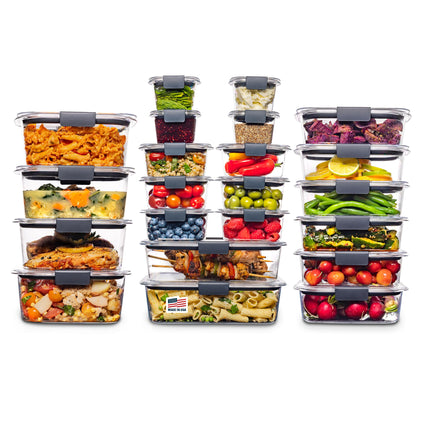 Rubbermaid 2108389 Brilliance Storage 44-Piece Pla
