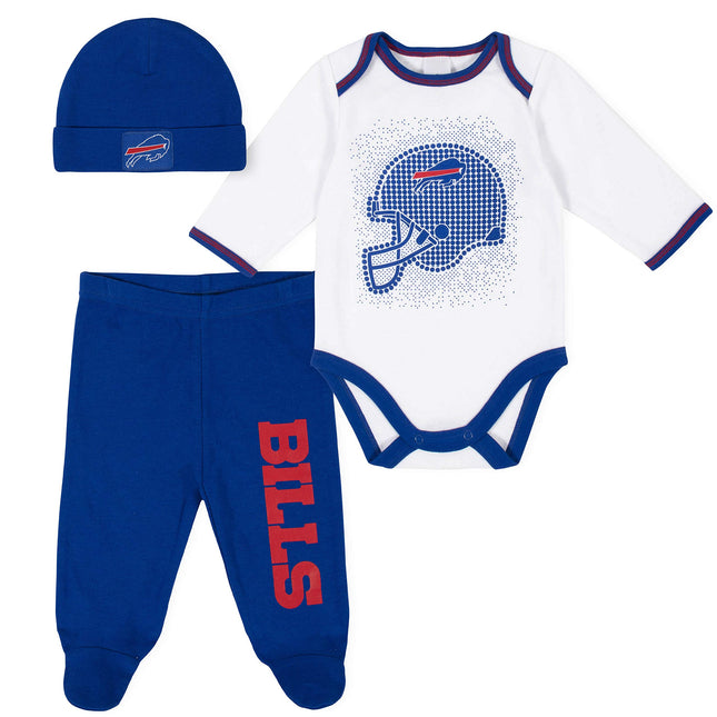 NFL Buffalo Bills 3 Pack Bodysuit Footed Pant and 