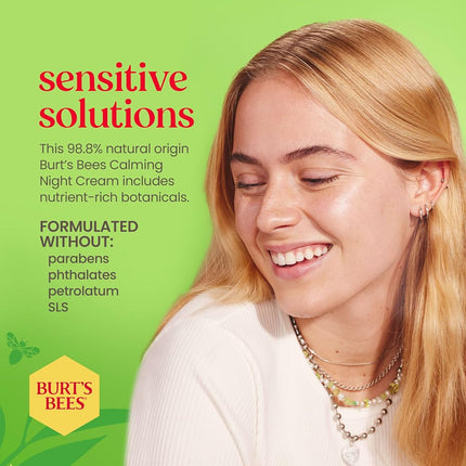 Burt's Bees Sensitive Night Face Cream, 50g