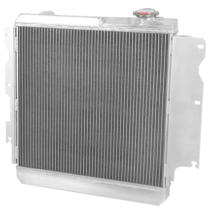 DNA Motoring RA+FS-JEEP87-3 3-Row Radiator with Fan Shroud,Metallic